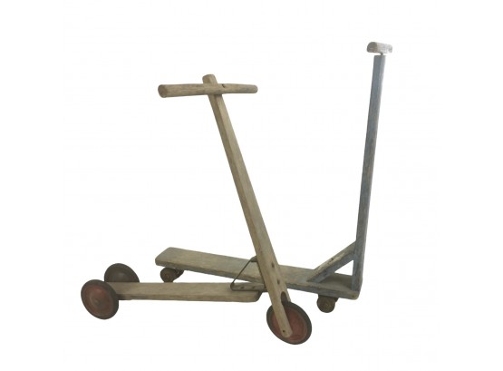 Vintage Mid-Century Wooden Toy Scooters - #LR2-F
