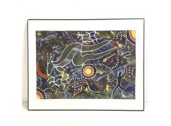 Australian Aboriginal Painting, Signed - #AR2
