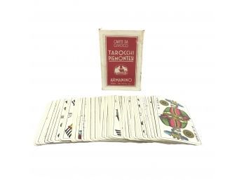 Vintage 1956 Tarocchi Piemontesi Italian Tarot Cards - #B3