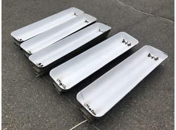 Mid-Century Industrial Fluorescent Ceiling Lights, Set Of 5 - #RR1