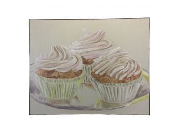 Large Cupcake Pop Art Painting On Canvas - #BS