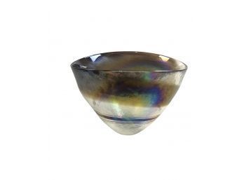 Italian Murano Iridescent Glass Bowl - #BS