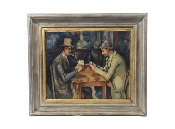 Paul Cezanne THE CARD PLAYERS Oil On Board Painting, Reproduction - #BW