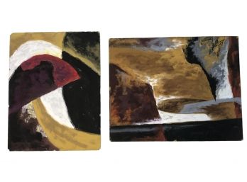 Mid-Century Abstract Paintings On Wove Paper - #S11-4