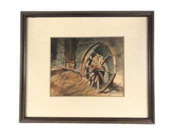 Signed John A. Neff Watercolor Painting, Salmagundi Club Label, Local CT Listed Artist - #SW
