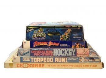 Vintage Games - Fireball Island,  Torpedo Run!, Crossfire, Coleco Hockey, K'nex - #S3-5