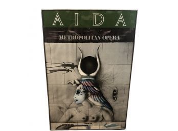 AIDA Metropolitan Opera Lithographic Poster By Paul Wunderlich - #BW