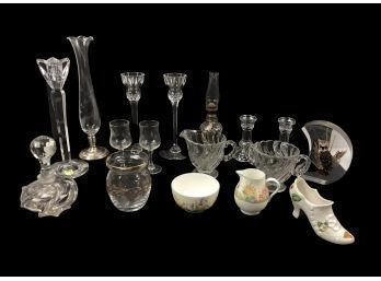 Collection Of Waterford Crystal, Wedgwood, Sterling Base Vase & More - #S15-1