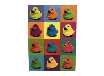 Andy Warhol Style Ducks In Color Print - #BW