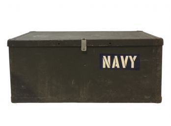 Vintage United States Navy Footlocker - #S23-F
