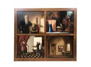 4-Panel Renaissance Storyboard Oil Painting - #SW