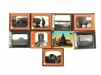 Late 19th Century Russian & Siberian Glass Slides, Set Of 9 - #S16-4