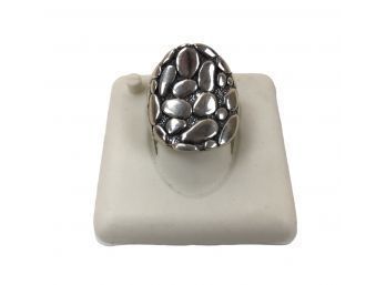Sterling Silver Pebble Cocktail Ring, Size 6 - #JC-C