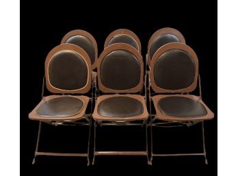 Mid-Century Folding Chairs, Set Of 6 - #S13-1