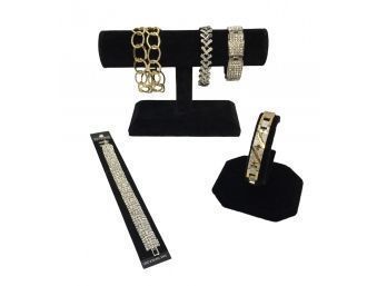Costume Jewelry Bracelet Collection, Stainless Steel & Crystal - #JC-K