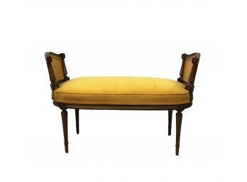 Mid-Century Louis XVI Style Upholstered Window Seat - #S23-F