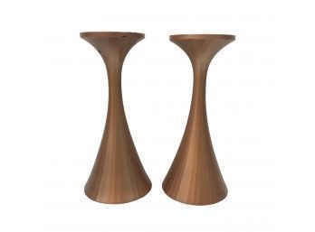 Pair Of Copper Candlesticks - #S10-4