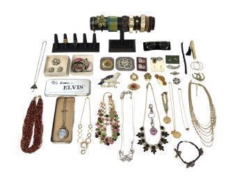 Collection Of Costume Jewelry & Wrist Watches - #JC
