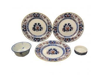 Minton's Dinner Plates, Made In England & Asian Bowls - #S11-R3