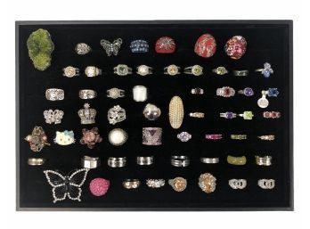 Collection Of Costume Jewelry Rings - Display Case Not Included - #JC-I