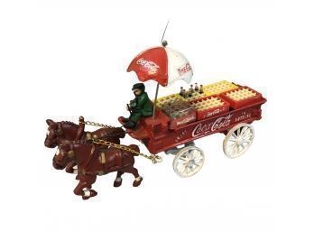 Cast Iron Coca Cola Horse Drawn Wagon, Repro - #S23-4