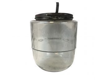 Antique Hoosier Kitchen Maid Cupboard Cookie Jar With Lid - #S3-4