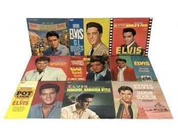 Vintage Elvis Presley Vinyl Records, Set Of 9 - #S2-4