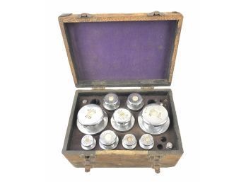 Vintage Toledo Scale Weights With Wood Case, Set Of 12 - #S1-2
