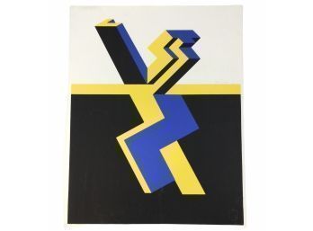 1971 Geometric Abstract Lithograph, Signed And Numbered 15/50 - #S11-4