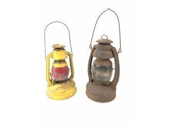 Antique Railroad Lanterns By Embury Mfg. And P.S.E. & G. Mfg. Company - #S7-2