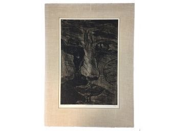 1966 Signed American Modernist Lithograph OZYMANDIAS, Number 2/6 - #S11-4