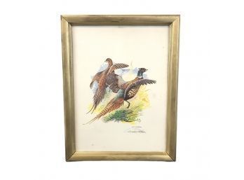 Signed W.D. Gaither Pheasant Lithograph, Number 109/500 - #SW