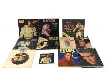 Vintage Elvis Presley Vinyl Records, Books & 1978 Calendar - #S14-3