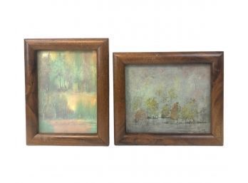 Signed L. Wilson Abstract Landscape Paintings - #S8-4