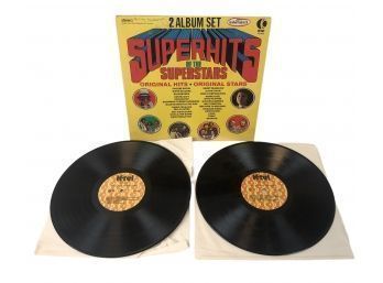 1975 KTel Super Hits Of The Superstars 2 Album Vinyl Record Set - #S8-3