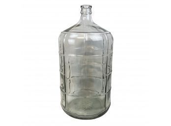 Vintage Clear Glass 5 Gallon Water Jug - #S10-1