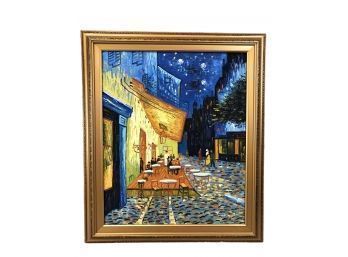 Vincent Van Gogh Cafe Terrace At Night Oil On Canvas Painting, Reproduction - #BW