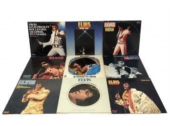 Vintage Elvis Presley Vinyl Records, Set Of 9 - #S11-5