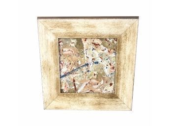 Floral Abstract Mixed Media Oil Painting, Signed - #S3-2