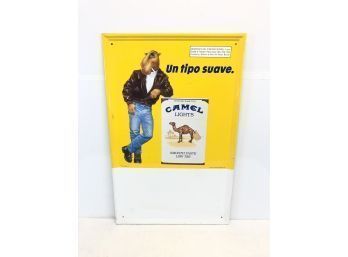 1991 Reynolds Tobacco Camel Lights Tin Advertising Sign