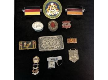 Late 18th Century Battersea Patch Box, Swiss Metal / German Emblems