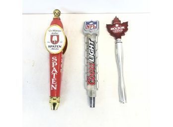 3 Beer Tap Handles - Spaten, Coors Light, Molson
