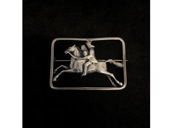 Sterling Silver Equestrian Pin