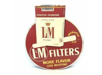 Vintage L&M Filters Tobacco Tin Advertising Sign