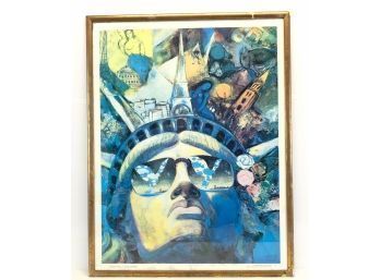 Statue Of Liberty Print Signed Chen 2-IV-85