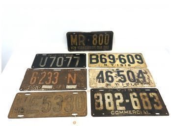 License Plate Lot Circa 1915-1940 - Worlds Fair, NY, NJ, FL, Commercial