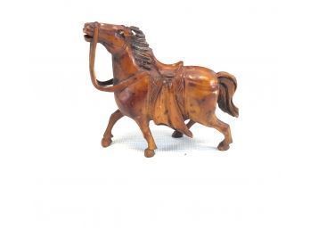 Hand Carved Bone Horse Figurine