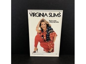 1980s Virginia Slims Tin Advertising Sign