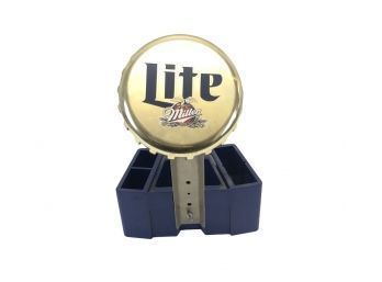 Miller Lite Swizzle Stick Holder & Beer Bottle Opener