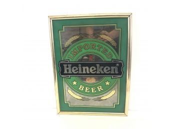 1980s Heineken Beer Advertising Mirror